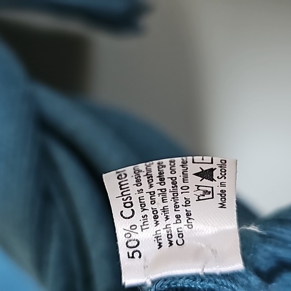 Eskandar Lagenlook Coastal Grandma shawl collar open front cardigan Lyons Blue - Picture 7 of 8